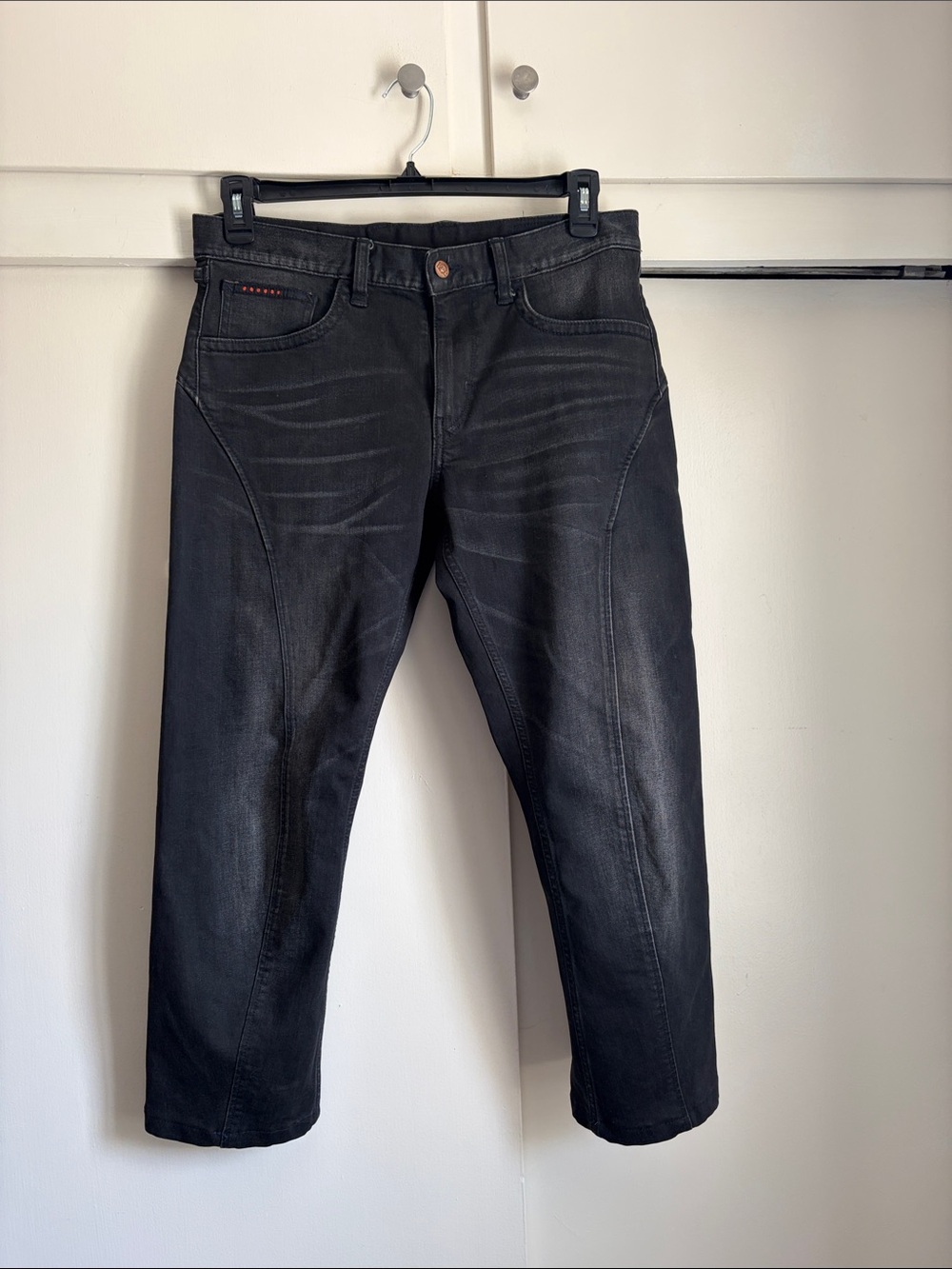 Lee Men's Black Slim Straight Jeans 34x29